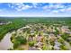 Aerial view highlighting the location of the single Gathering home within the neighborhood and community at 5112 Lanai Way, Tampa, FL 33624