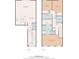Detailed floor plan showcasing the layout of the home, including room dimensions and features on both floors at 6912 40Th N Ln, Pinellas Park, FL 33781