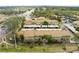 Community aerial view showcasing units, common area, and parking at 7606 Woodbridge Blvd, Tampa, FL 33615