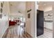 Open living room with hardwood floors and plenty of room for entertaining at 8913 Welsh Way, Hudson, FL 34667