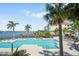 Enjoy the beautiful swimming pool with tropical landscaping and waterfront views at 1003 Bellasol Way # 9203, Apollo Beach, FL 33572