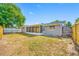 Fenced backyard featuring a screened in porch at 10825 Oakdale Ave, Port Richey, FL 34668