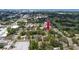 Aerial view of the property and surrounding neighborhood, showcasing proximity to local amenities at 119 N Hillcrest Ave, Clearwater, FL 33755