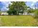 Spacious backyard featuring a well-maintained lawn, mature trees, and ample space for outdoor activities at 119 N Hillcrest Ave, Clearwater, FL 33755