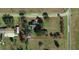 Aerial view of property with mature trees, surrounded by Acreage Lane and Wichers Road at 11951 Wichers Ln, San Antonio, FL 33576