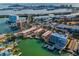 Aerial view of the waterfront community, perfect for boating enthusiasts and gorgeous views at 125 Island Way # 502, Clearwater Beach, FL 33767