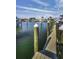 Boat dock view from the water with ample mooring and canal access at 125 Island Way # 502, Clearwater Beach, FL 33767