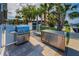 Outdoor grilling area featuring a stainless steel grill and prep station at 125 Island Way # 502, Clearwater Beach, FL 33767