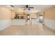 Open concept dining area featuring tile floors, eat-in kitchen and access to multiple rooms at 16201 Country Crossing Dr, Tampa, FL 33624
