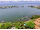 Overhead shot of a harbor with multiple boat slips, alongside the condo complex at 184 Banyan Bay Dr, St Petersburg, FL 33705