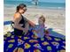 Gathering enjoying a day at the beach, showing the recreational opportunities near the community at 184 Banyan Bay Dr, St Petersburg, FL 33705