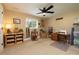 Comfortable home office with natural lighting, desk and storage space for an organized workspace at 1891 Harmony Dr, Clearwater, FL 33756