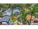 Overhead view of the home showcasing its lush landscaping and charming backyard at 231 15Th Ne Ave, St Petersburg, FL 33704