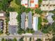 Aerial view of the property showcasing parking, buildings, and landscaping, offering a comprehensive perspective at 3205 W De Leon St # F, Tampa, FL 33609