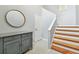 Inviting entryway with decorative floors, stairs and decorative mirror at 3205 W De Leon St # F, Tampa, FL 33609