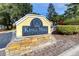 Kings Mill Townhomes community sign, showcasing the neighborhood's name and appealing entrance at 3456 Castle Stone Ct, Valrico, FL 33594