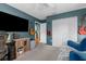 Bedroom featuring a bed, personal touches, and ample room for activities at 3668 Pond View Ln, Sarasota, FL 34235