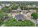 Aerial shot of a residence surrounded by mature trees in a quiet neighborhood at 3817 W San Nicholas St, Tampa, FL 33629