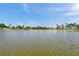Scenic lake view with lush trees, colorful homes, and vibrant blue sky perfect for serene waterfront living at 4734 Cobia Se Dr # A, St Petersburg, FL 33705