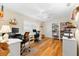 Spacious office with dual workstations, built-in shelving, and wood flooring at 535 Sandy Hook, Palm Harbor, FL 34683