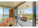 Relaxing balcony with waterfront views, comfortable seating and room for entertaining at 80 Rogers St # 6D, Clearwater, FL 33756
