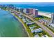 Beautiful aerial view showcasing beach front condos with stunning Gulf views and waterfront access at 1351 Gulf Blvd # 209, Clearwater Beach, FL 33767