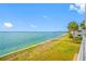 Stunning waterfront view showcases lush green space leading to sparkling blue ocean at 1351 Gulf Blvd # 209, Clearwater Beach, FL 33767