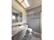 Bathroom featuring a vanity with a marble countertop and modern fixtures at 1509 Cherry Hills Dr, Sun City Center, FL 33573