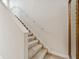 Carpeted staircase leading to the upper level of the home at 1532 Citrine Trl, Tarpon Springs, FL 34689