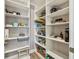 Organized walk-in pantry featuring floor-to-ceiling shelving for ample storage of food items at 18 Franklin S Ct # D, St Petersburg, FL 33711