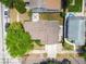 An aerial view of the home showcasing the cozy backyard and nearby neighborhood at 233 24Th N St, St Petersburg, FL 33713