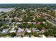 Beautiful aerial view of a residential neighborhood, showcasing lush greenery and diverse home styles at 2665 Clubhouse N Dr, Clearwater, FL 33761