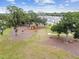 Aerial view of the community park featuring playgrounds, picnic spots, and shade trees for outdoor enjoyment at 36673 Spanish Rose Dr, Dade City, FL 33525
