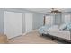 Bedroom featuring a closet, light wood-look flooring, and a ceiling fan at 3800 6Th N Ave, St Petersburg, FL 33713