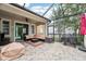 Inviting patio area with comfortable seating, perfect for entertaining, with a view of the backyard at 6005 Shell Ridge Dr, Lithia, FL 33547