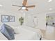 Inviting bedroom with large closet and a partial view into the bathroom at 6404 Monterey Blvd, Tampa, FL 33625