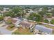 Aerial view showcasing a single-Gathering home with a well-maintained yard, situated in a lush, tree-lined residential area at 6698 35Th N Ave, St Petersburg, FL 33710