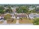 Aerial view of a home with a neatly landscaped yard in a residential neighborhood, surrounded by mature trees and other houses at 6698 35Th N Ave, St Petersburg, FL 33710