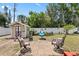 Well-maintained backyard with lush greenery, featuring a shed and lounge chairs for outdoor enjoyment at 6698 35Th N Ave, St Petersburg, FL 33710
