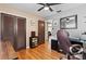Office space with natural light, hardwood floors, closet and ceiling fan for a great work environment at 6698 35Th N Ave, St Petersburg, FL 33710