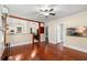 Bright living room featuring hardwood floors and access to the kitchen at 931 28Th N Ave, St Petersburg, FL 33704