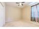 Neutral bedroom featuring carpet and ceiling fan at 10212 Holland Rd, Riverview, FL 33578
