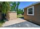 This home features an outdoor shed and partial fence at 2018 21St S St, St Petersburg, FL 33712