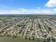 Expansive aerial view of a well-developed neighborhood with canals, houses and lush trees on a sunny day at 2252 Society Dr, Holiday, FL 34691