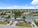 Waterfront homes featuring boat docks line a wide canal, offering scenic views under a partly cloudy sky at 2252 Society Dr, Holiday, FL 34691