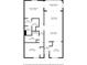 Floor plan of the condo showing the dimensions of the bedrooms, bathrooms, and common areas at 3399 Mermoor Dr # 301, Palm Harbor, FL 34685
