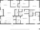 A black and white floor plan provides home layout details for bedrooms, bathrooms, and common areas at 3910 W Iowa Ave, Tampa, FL 33616