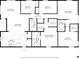 Detailed floor plan showcasing the layout of the home, including bedrooms, living spaces, and bathrooms at 3910 W Iowa Ave, Tampa, FL 33616