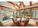 Inviting breakfast nook with large windows offering views of the pool area and lush backyard at 4138 Saltwater Blvd, Tampa, FL 33615