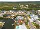 Extensive aerial view of a residential neighborhood with canals, highlighting the area's waterfront lifestyle and access at 4643 Bay Crest Dr, Tampa, FL 33615
